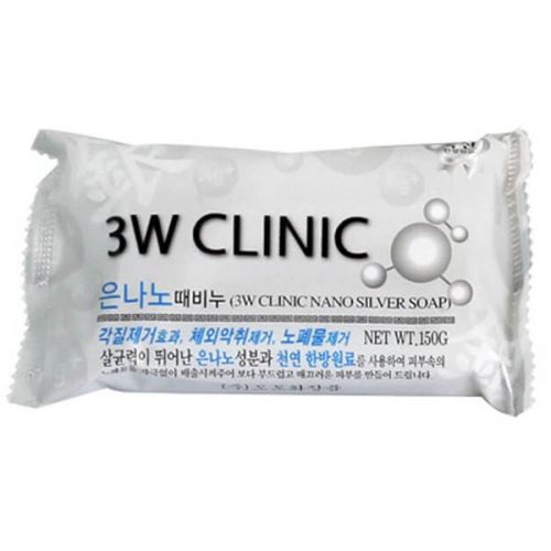 3W CLINIC Silver nano Dirt Soap Мило очищаюче для обличчя і тіла з екстрактом срібла