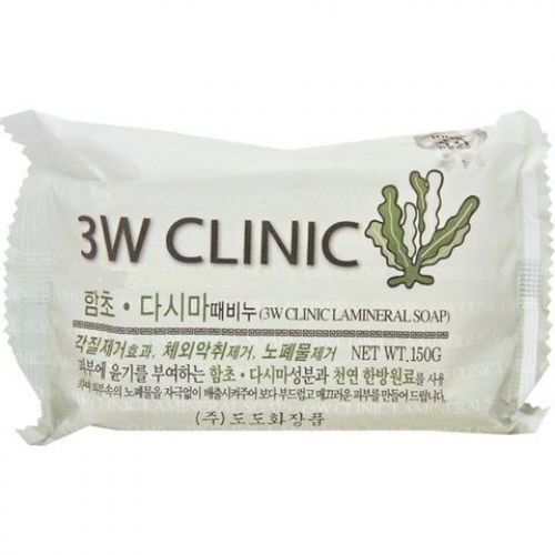 3W CLINIC Kelp Dirt Soap Мило очищаюче для обличчя і тіла з екстрактом бурих водоростей