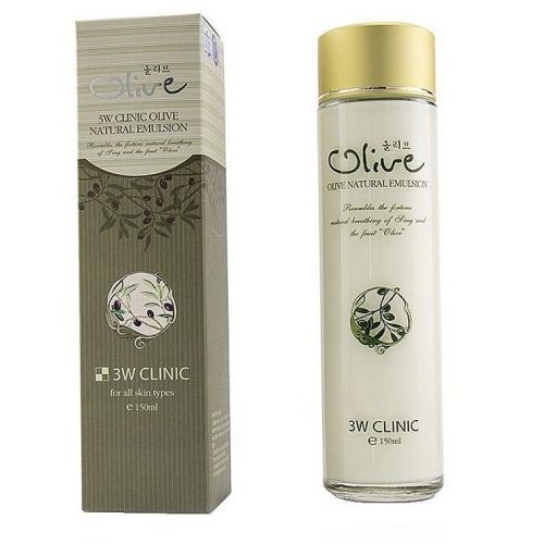 3W CLINIC Olive Natural Emulsion Емульсія для обличчя зволожуюча з маслом оливи