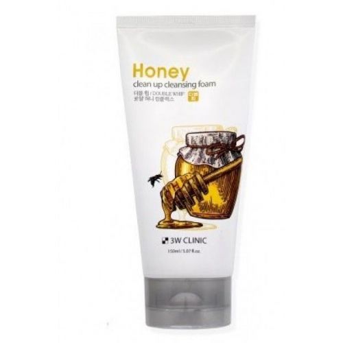 3W CLINIC Honey Clean Up Cleansing Foam Пінка для вмивання з медом