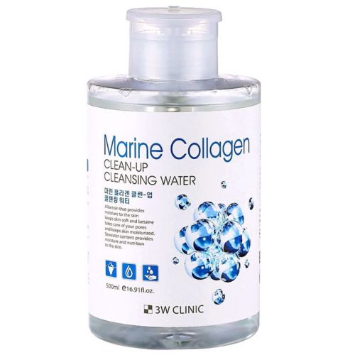 3W Clinic Marine Collagen Clean-Up Cleansing Water Рідина для зняття макіяжу