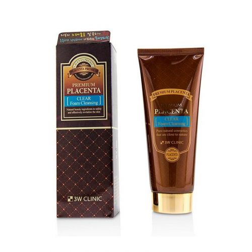 3W CLINIC Premium Placenta Clear Foam Cleansing Пінка для вмивання