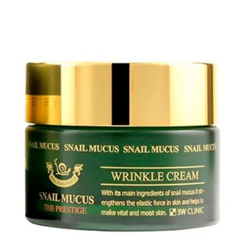 3W CLINIC Snail Mucus Wrinkle Cream Антивіковий крем для обличчя з муцином равлика