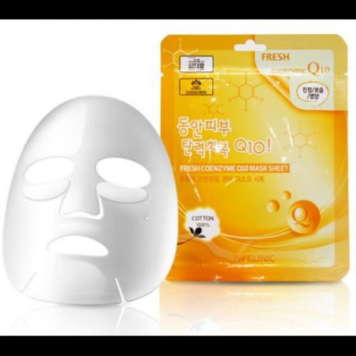 3W CLINIC Fresh Coenzyme Q10 Mask Sheet Маска для обличчя тканинна з коензимом Q10
