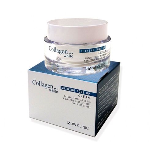 3W Clinic Collagen White Shining Tone Up Cream Крем для обличчя освітлюючий колагеновий