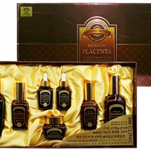 3W CLINIC Premium Placenta 7 Items Set Набір для обличчя антивіковий з 7 елементів