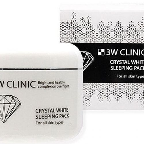 3W CLINIC Crystal White Sleeping Pack Маска для обличчя нічна відбілююча охолоджуюча
