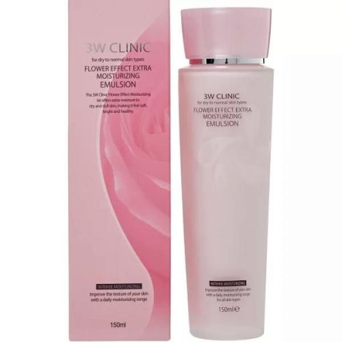 3W CLINIC Flower Effect Extra Moisture Emulsion Глибоко-зволожуюча Емульсія для обличча