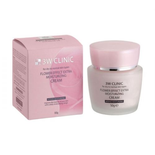 3W CLINIC Flower Effect Extra Moisture Cream Крем для обличчя зволожуючий з квітковими екстрактами
