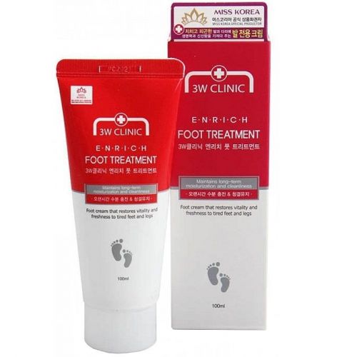 3W CLINIC Enrich Foot Treatment Крем для ніг лікувальний зволожуючий