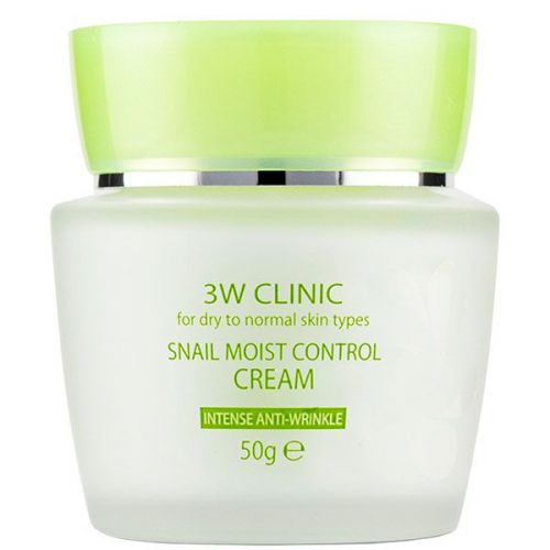 3W CLINIC Snail Moist Control Cream Крем для обличчя зволожуючий з равликовим муцином
