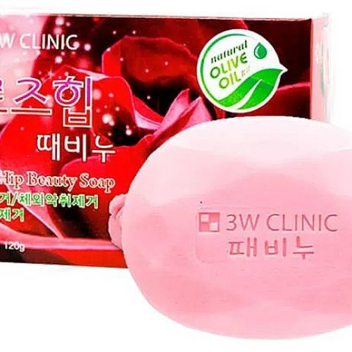 3W CLINIC Rose Hip Beauty Soap Мило для обличчя і тіла з екстрактом шипшини