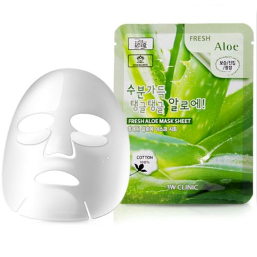 3W CLINIC Fresh Aloe Mask Sheet Маска тканинна з екстрактом алое
