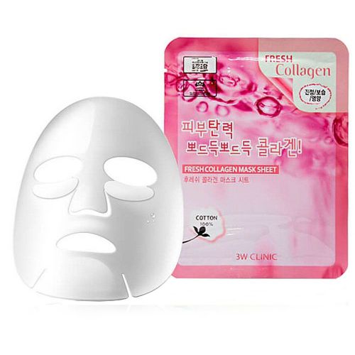 3W CLINIC Fresh Collagen Mask Sheet Маска тканинна для обличчя з колагеном