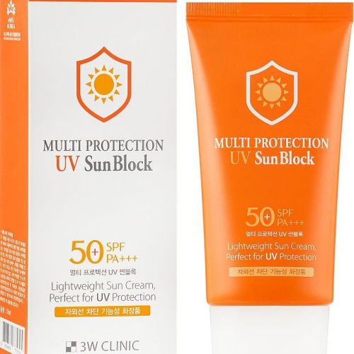 3W CLINIC Multi Protection UV Sun Block SPF50+/PA+++ Крем сонцезахисний для обличчя